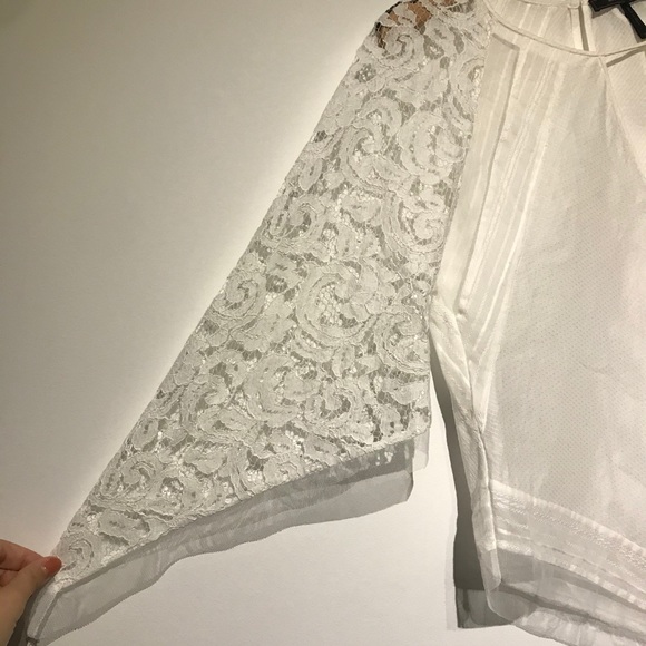 BCBG Lace Cape Bell Sleeves Blouse - Picture 2 of 3